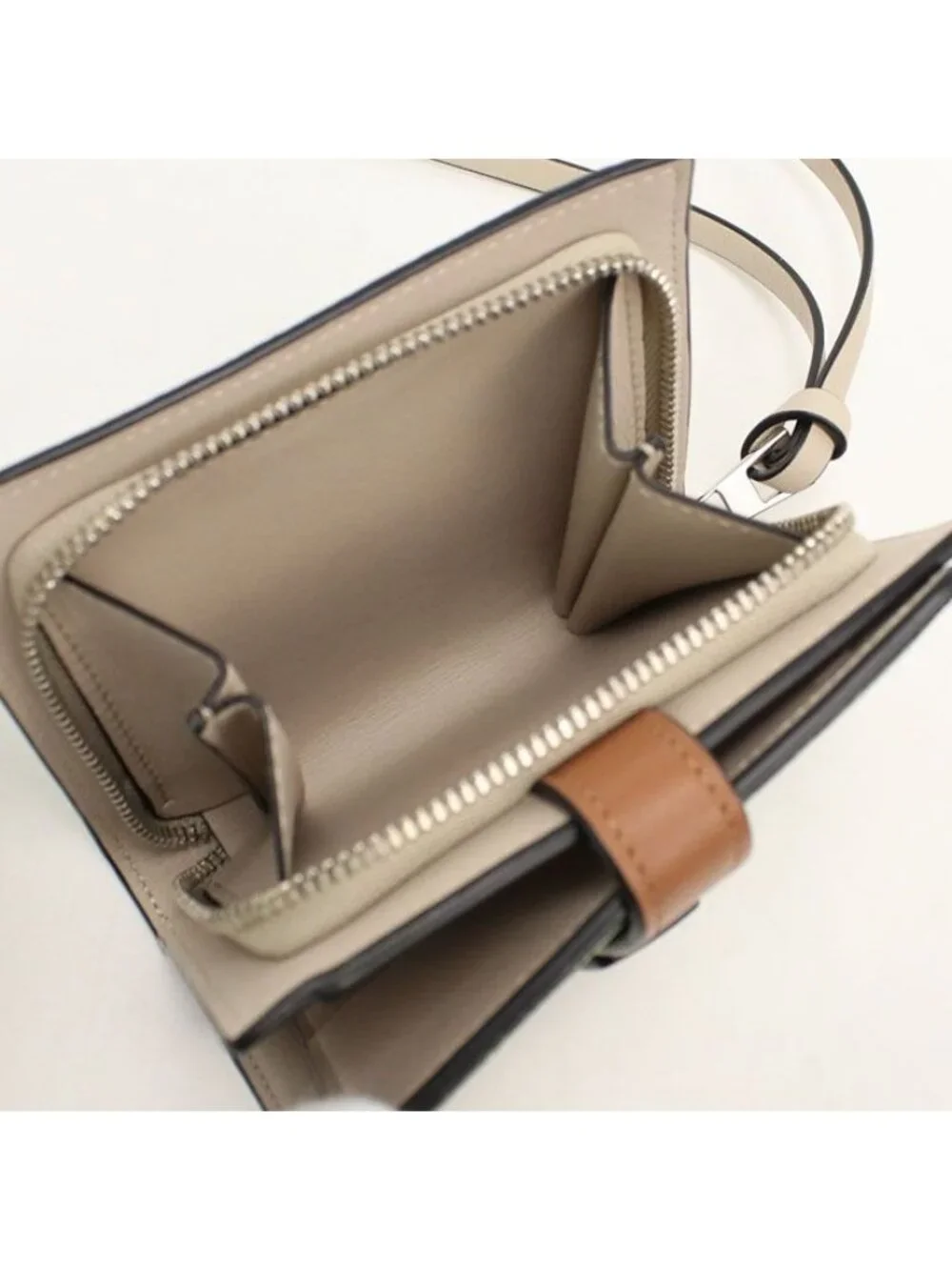 Loewe Compact Zip Wallet Anagram Bifold Soft Grain Calfskin